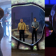 Sonequa Martin-Green's Michael Burnham, William Shatner and Leonard Nimoy's Kirk and Spock in the original series costumes, and Patrick Stewart's Jean-Luc Picard from Star Trek: The Next Generation.